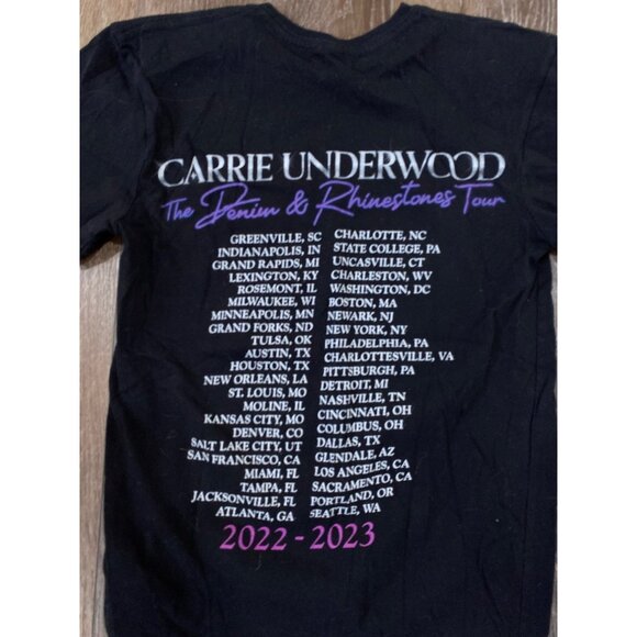 2023 CARRIE UNDERWOOD - Denim & Rhinestones - Tour Shirt  Womens MED - Picture 5 of 5